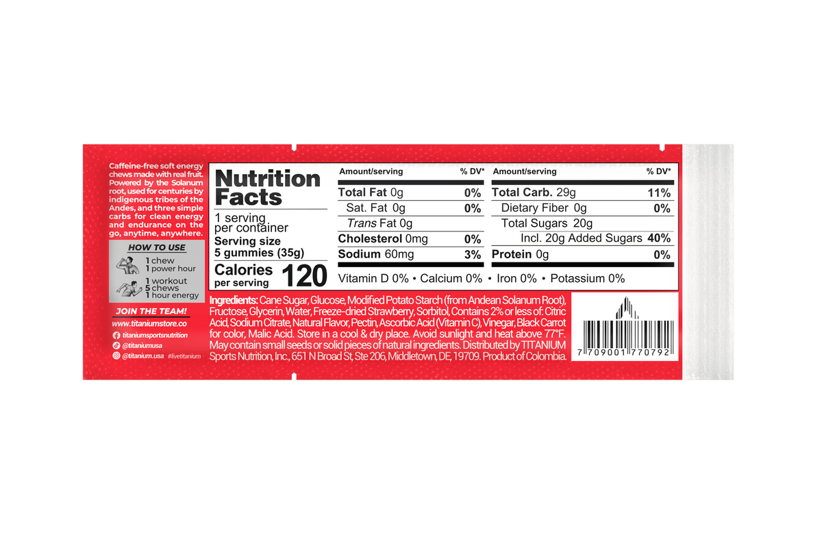 Soft Energy Chews, Selva Strawberry