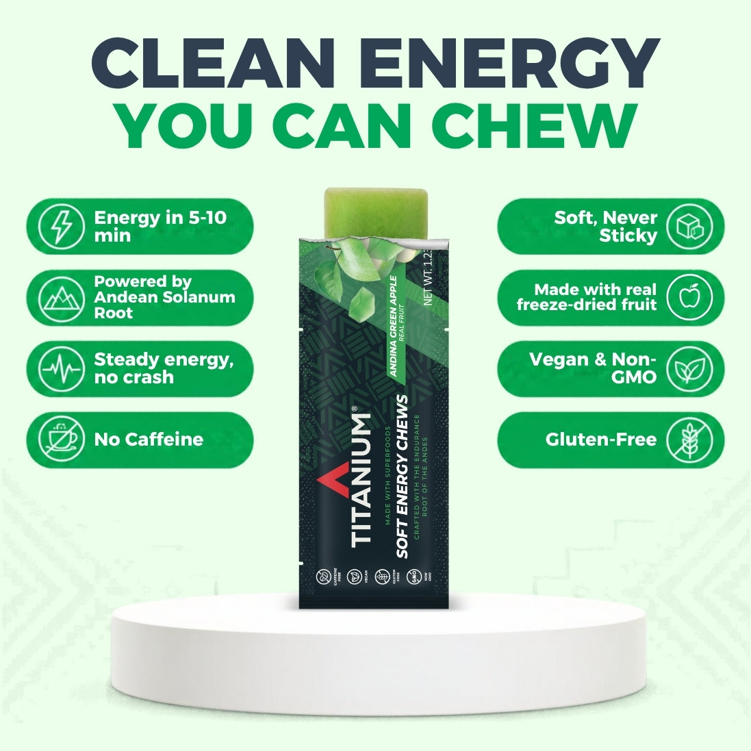 Soft Energy Chews, Andina Green Apple