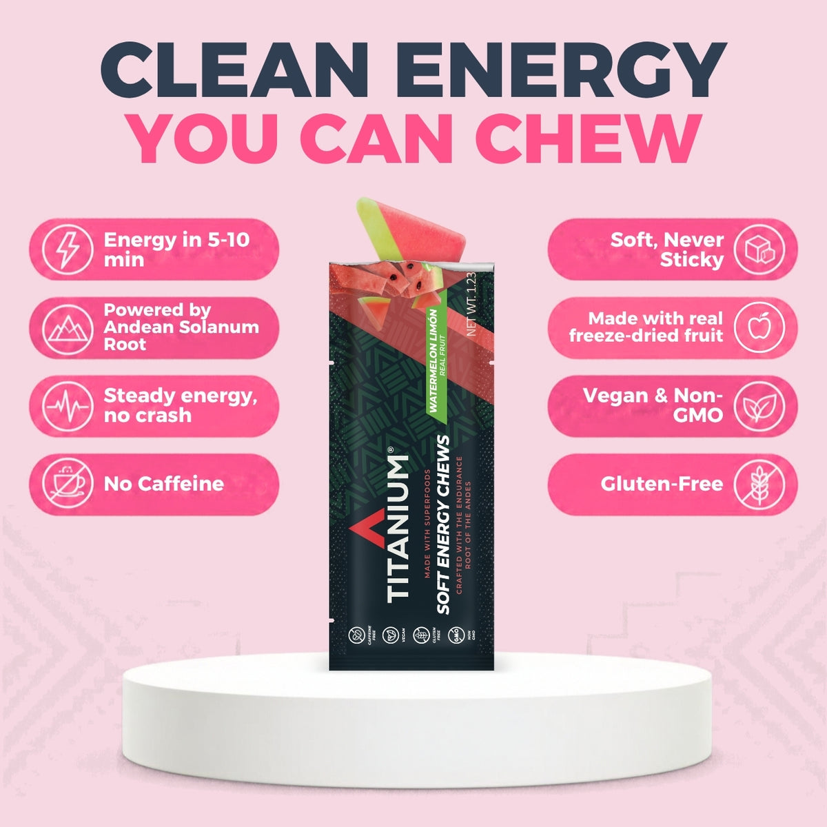 Soft Energy Chews, Watermelon Limon