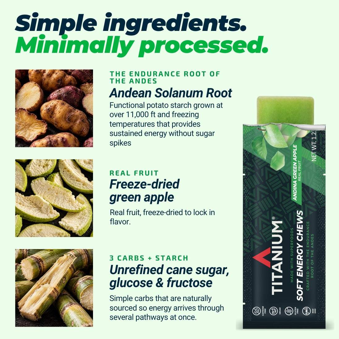 Soft Energy Chews, Andina Green Apple
